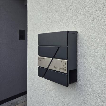 Metzler Boîte aux Lettres Design Anthracite Acier Inoxydable | Zeppelin