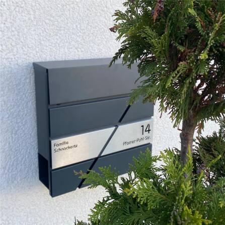 Metzler Boîte aux Lettres Design Anthracite Acier Inoxydable | Zeppelin