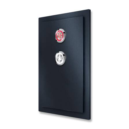 Metzler Plaque sonnette acier inoxydable en RAL7016 Anthracite avec deux boutons poussoir LED | Alvin