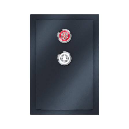 Metzler Plaque sonnette acier inoxydable en RAL7016 Anthracite avec deux boutons poussoir LED | Alvin