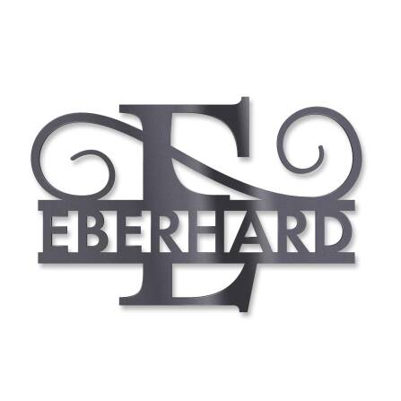 Personalisiertes Monogramm aus Edelstahl DB703 18 x 27 cm keine Befestigung