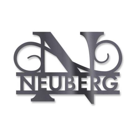 Personalisiertes Monogramm aus Edelstahl DB703 18 x 27 cm keine Befestigung