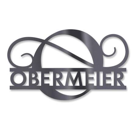 Personalisiertes Monogramm aus Edelstahl DB703 18 x 27 cm keine Befestigung