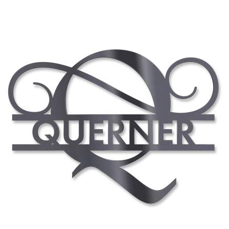 Personalisiertes Monogramm aus Edelstahl DB703 18 x 27 cm keine Befestigung