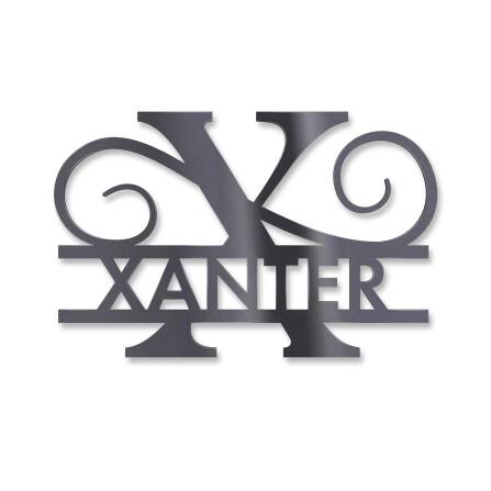 Personalisiertes Monogramm aus Edelstahl DB703 18 x 27 cm keine Befestigung