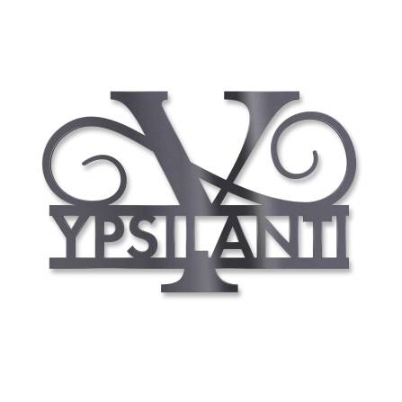 Personalisiertes Monogramm aus Edelstahl DB703 18 x 27 cm keine Befestigung