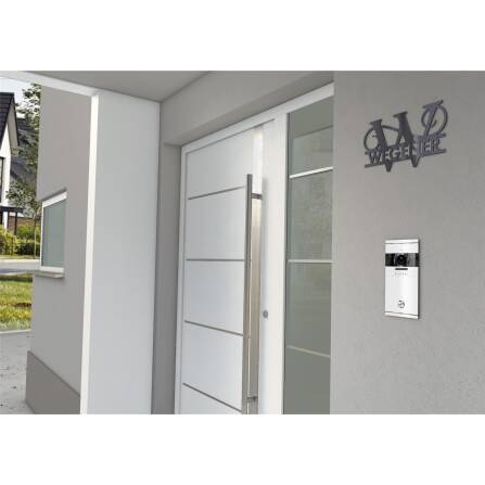 Personalisiertes Monogramm aus Edelstahl DB703 18 x 27 cm keine Befestigung