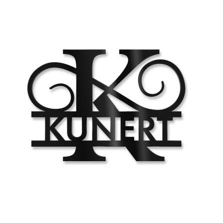 Personalisiertes Namensschild mit Monogramm in...