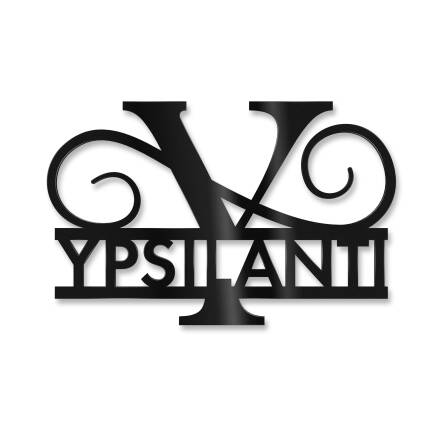 Personalisiertes Namensschild mit Monogramm in Tiefschwarz RAL 9005 18 x 27 cm keine Befestigung