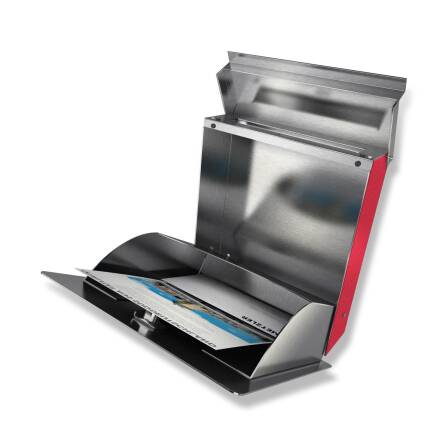 Metzler Briefkasten aus Edelstahl | personalisiert mit Gravur | Zeitungsfach optional | Wunschfarbe | Moris