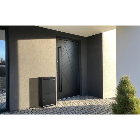 Metzler Cassetta per pacchi Antracite RAL 7016 | inossidabile e robusta | per pacchi fino alla taglia S | Avalon 3