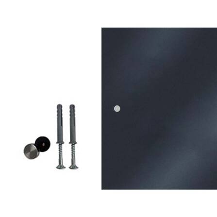 mit zwei Bohrungen und Schrauben inkl. Abdeckkappen