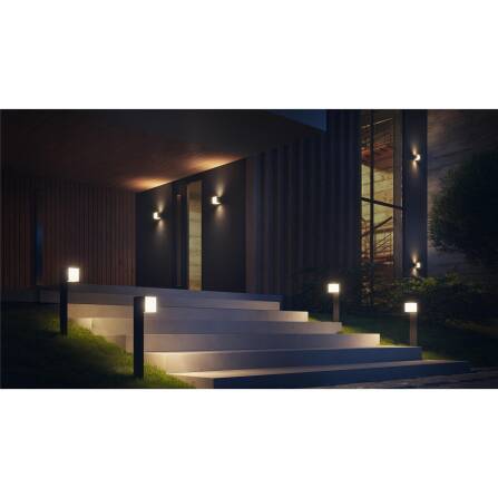 LED Außenleuchte | GL 80 SC | Silber | Sensor & Bluetooth