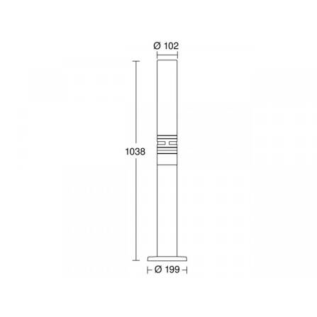 Lampada da Esterno a LED | GL 60 S | Argento | Sensore