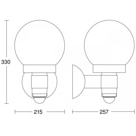 Außenleuchte | L 115 S | Anthrazit | Sensor