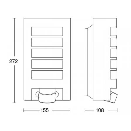 Außenleuchte | L 12 S | Silber | Sensor