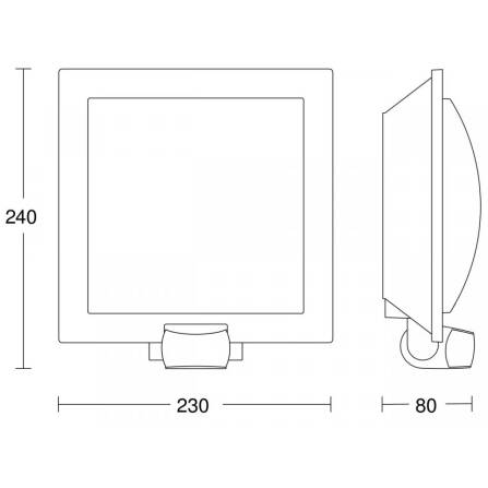 Lampada da esterno | L 20 S | Argento | Sensore