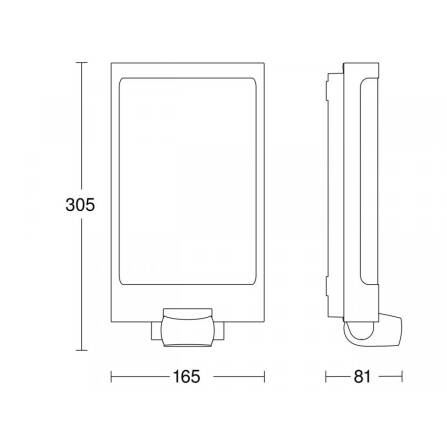 LED Außenleuchte | L 240 S | Anthrazit | Sensor