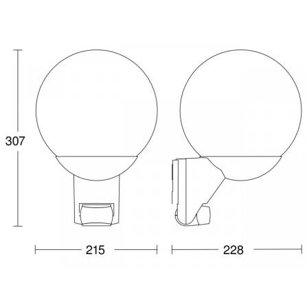 Außenleuchte | L 585 S | Schwarz | Sensor