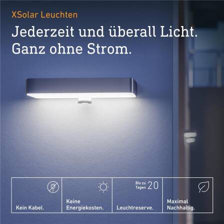 Solarleuchte XSolar | SOL-O | Silber | Sensor
