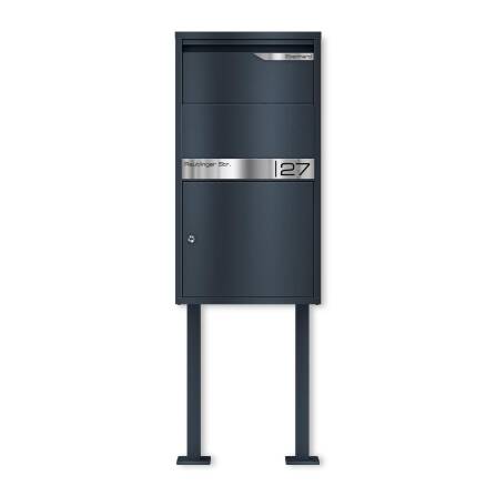 Metzler Paketbox freistehend mit Ständer | Anthrazit...