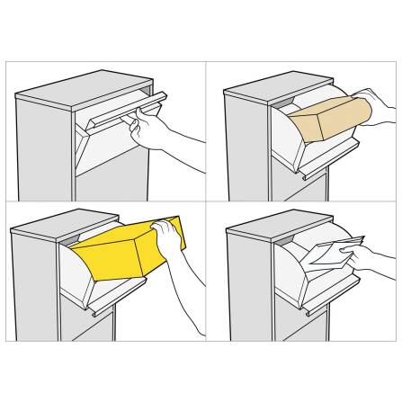 Metzler Paketbox freistehend mit Ständer | Anthrazit RAL 7016 | personalisiert mit Gravur | Edelstahl-Namensschild | rostfrei | Avalon 2