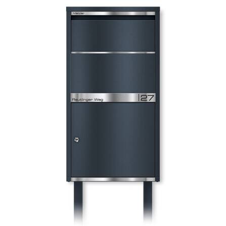 Metzler Paketbox freistehend mit Ständer | Anthrazit...