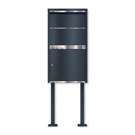 Metzler Paketbox freistehend mit Ständer | Anthrazit...