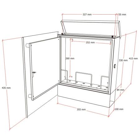 Metzler Briefkasten aus hochwertigem Stahl pulverbeschichtet | Grau | Lepo