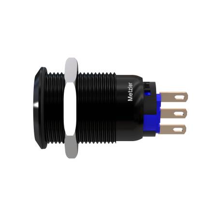 Metzler - Drucktaster 19mm - IP67 IK10 - Aluminium -...