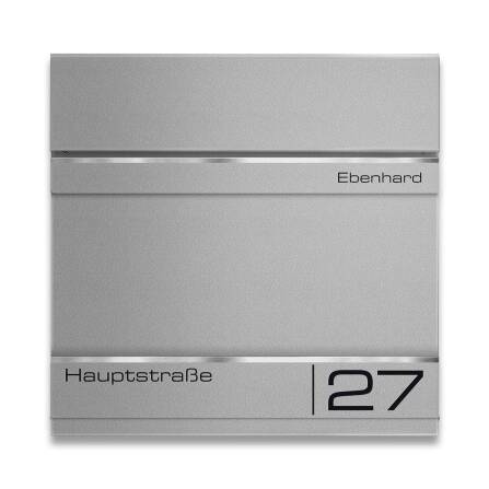 Metzler Briefkasten in RAL9007 Graualuminium Lasergravur...