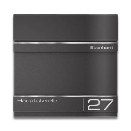 Metzler Briefkasten in DB703 Eisenglimmer Lasergravur |...