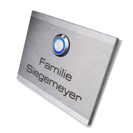 Metzler Türklingel Edelstahl Klingeltaster LED optional wählbare Größen | Heidi