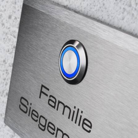 Metzler Türklingel Edelstahl Klingeltaster LED optional wählbare Größen | Heidi