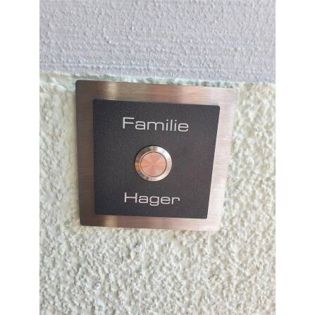Metzler Klingelschild Edelstahl Anthrazit LED-Taster +...
