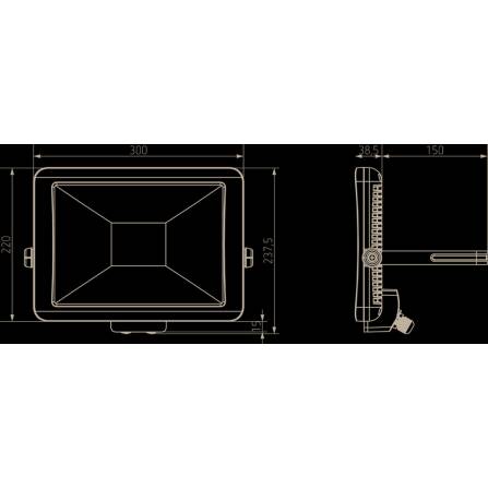 LED-Strahler | theLeda B50L | Schwarz