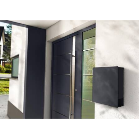 Metzler Briefkasten aus hochwertigem Stahl pulverbeschichtet | RAL 7016 Anthrazit | Lepo