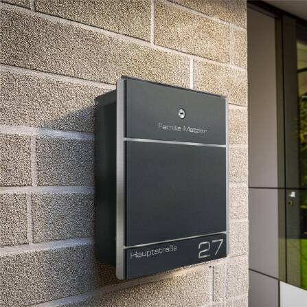 Metzler Briefkasten aus Edelstahl | personalisiert mit...