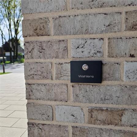 Metzler Funkklingel kabellos Edelstahl V2A | Aufputz Türklingel IP67 | 150m Reichweite | Vitus