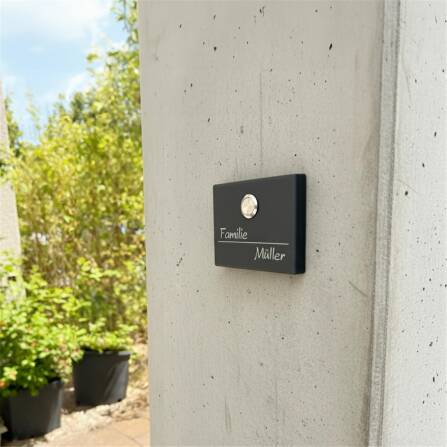 Metzler Funkklingel kabellos Edelstahl V2A | Aufputz Türklingel IP67 | 150m Reichweite | Vitus