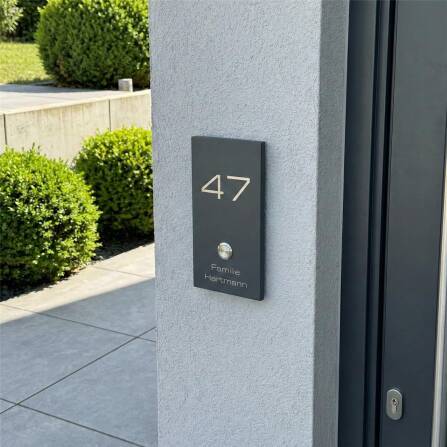 Metzler Funkklingel für Einfamilienhaus | personalisiert mit Gravur | Alan