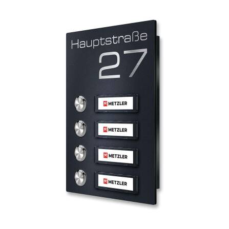 Metzler Funkklingel mit austauschbaren Namensschildern |...