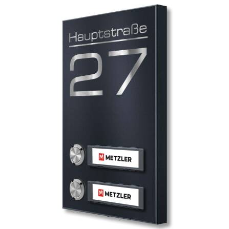 Metzler Funkklingel mit austauschbaren Namensschildern |...