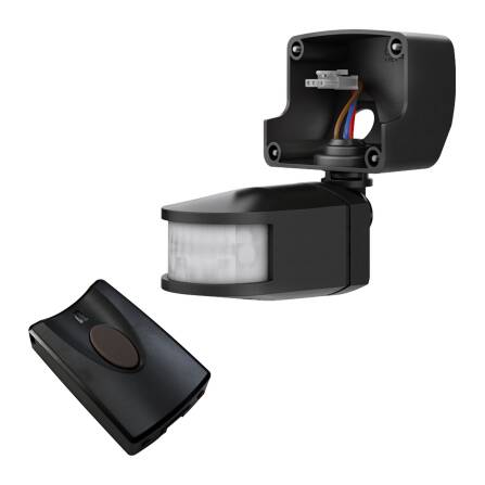 Bewegungsmelder-Modul in schwarz inklusive Fernbedienung