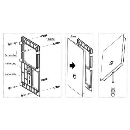 Metzler Türklingel Aufputz mit Gravur 3D-LED-Hausnummer | Gala