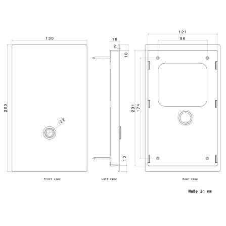 Metzler Türklingel Aufputz mit Gravur 3D-LED-Hausnummer | Gala