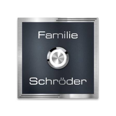 Metzler Türklingel aus Edelstahl mit Gravur +...