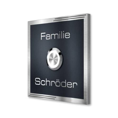 Metzler Türklingel aus Edelstahl mit Gravur +...