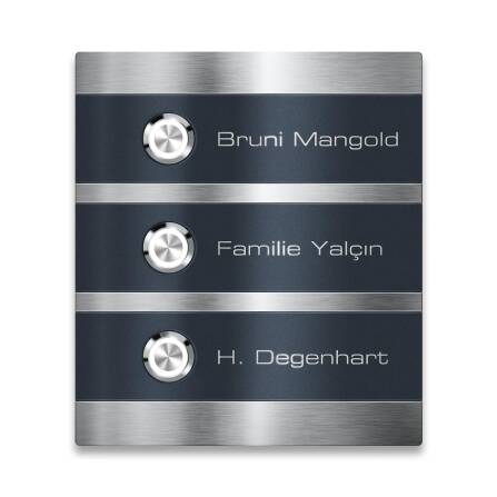 Metzler Türklingel Edelstahl Mehrfamilienhaus Gravur...