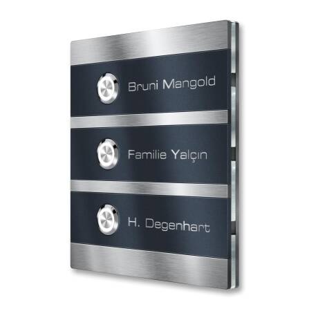 Metzler Türklingel Edelstahl Mehrfamilienhaus Gravur...